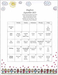 Brighton Activity Calendar September 2023