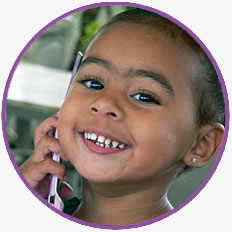 Child on phone